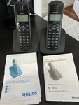 2 Philips 6.0 Cordless Charger Cradle Phone With Base And Manuals. Fixed Price $15.00.