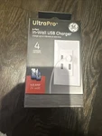 Ultrapro 4-PORT In-wall Usb Charger Outlet 4.8A 24W White Model 40543. Fixed Price $17.99.
