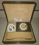 Vintage Deco-tel Personal Telephone Hidden Wood Box Rotary Dial. Fixed Price $34.99.