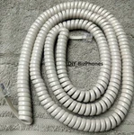 Ivory 25FT Vintage Phone Long Handset Cord Wall Coil Curly 2554IV Cablesys 4P4C. Fixed Price $8.69.