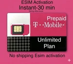 T-mobile Prepaid $15 $25 $35 $50 Plan Esim/sim Card Unlimited Remote Activation. Fixed Price $39.99.