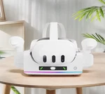 New Vr Charging Station For Meta Quest 3S Fast Dock Rgb Lights Wall Mountable. Fixed Price $79.99.