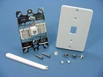 Leviton 40253-W White Quickconnect Wall Mount Modular Phone Jack Outlet Plate. Fixed Price $8.54.