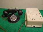 Vintage Bell System Western Electric D1 Rotary Dial Desk Phone + Ringer Box. Fixed Price $110.00.