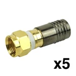 Construct Pro 75 Ohm Male Compression Connector For Mini Coax (5 Pack). Fixed Price $8.99.