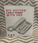 Mcheeta Big Button For Seniors, Landline Phones White Memory Image. Fixed Price $24.99.