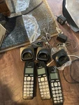 3 Panasonic KX-TGEA40 Cordless Phone Expansion Handset Black Charger &batteries. Fixed Price $25.00.