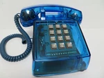 Vintage Clear Blue Western Electric 2500 Telephone Works Collectors Edition. Fixed Price $249.00.
