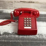 Cortelco 250047-VBA-20MD Single Line Desk Telephone Red Tested. Fixed Price $30.00.