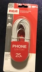 Audiovox Phone Line Cord, White, 25-FT.. Fixed Price $10.50.