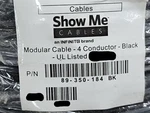 Show Me Cables 89-350-184 Bk 26/4C Flat Modular Telecom Line Cord BLACK/100FT. Fixed Price $24.99.