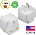 2 Pcs Universal Uk Au Eu To American Outlet Plug In Adapter Converter. Fixed Price $8.99.