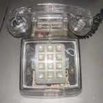 Vintage Alltell Clear Telephone Landline Push Button Crystal Dial Desk. Fixed Price $129.99.