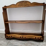 Vtg Colonial Americana Plate Knick Knack 3 Tiered Wall Hanging Display Unit 60"S. Fixed Price $169.55.