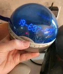 Sharper Image Infoglobe Scrolling Caller Id Blue WI701 Clean Woking Free Shpn. Fixed Price $44.00.