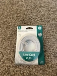 Ge Jasco 76119 25' White Cord For Landline Telephones RJ11. Fixed Price $9.99.