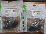 2) New Cablesys 12' Gloss Black Handset Cord GCHA444012-FBK Lot Of. Fixed Price $17.99.