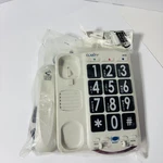 Clarity JV35 White Big Button Amplified Telephone With Talk Back Numbers. Fixed Price $26.99.