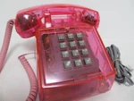 Vintage Clear Pink Western Electric 2500 Telephone Works Collectors Edition. Fixed Price $249.00.