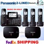 Panasonic KX-TG9542B 2-LINE Phone LINK2CELL Music Hold Cordless Repeaters. Fixed Price $618.95.