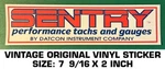Sentry Tachs And Gauges - Vintage Original Vinyl Decal Sticker Drag Racing. Fixed Price $7.96.