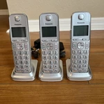 3 Panasonic KX-TGEA40 Silver White Cordless Phone Handset W/ PNLC1050 Charger. Fixed Price $33.99.