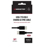 Monster Just Hook It Up Type To Charge And Sync Cable 3 Ft. Black. Fixed Price $11.95.