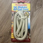 Foot Coil Telephone Land Line Cord White Trisonic TS625. Fixed Price $10.99.