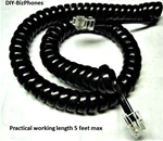 2-PACK Handset Cord Telefield Phone U1000 U1100 IPX500 TC1100 Curly Black 9FT. Fixed Price $9.49.